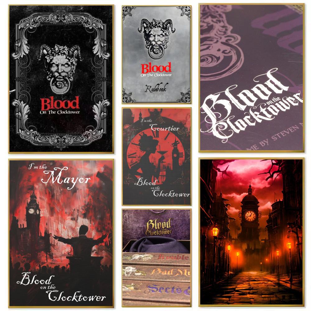 Board Game Room - Blood On The Clocktower Brettspiel-Poster, Papierdruck,