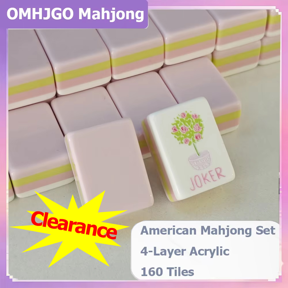 Board Game Mahjong - Heiß begehrtes vierlagiges Acryl-Mahjong-Set mit 160
