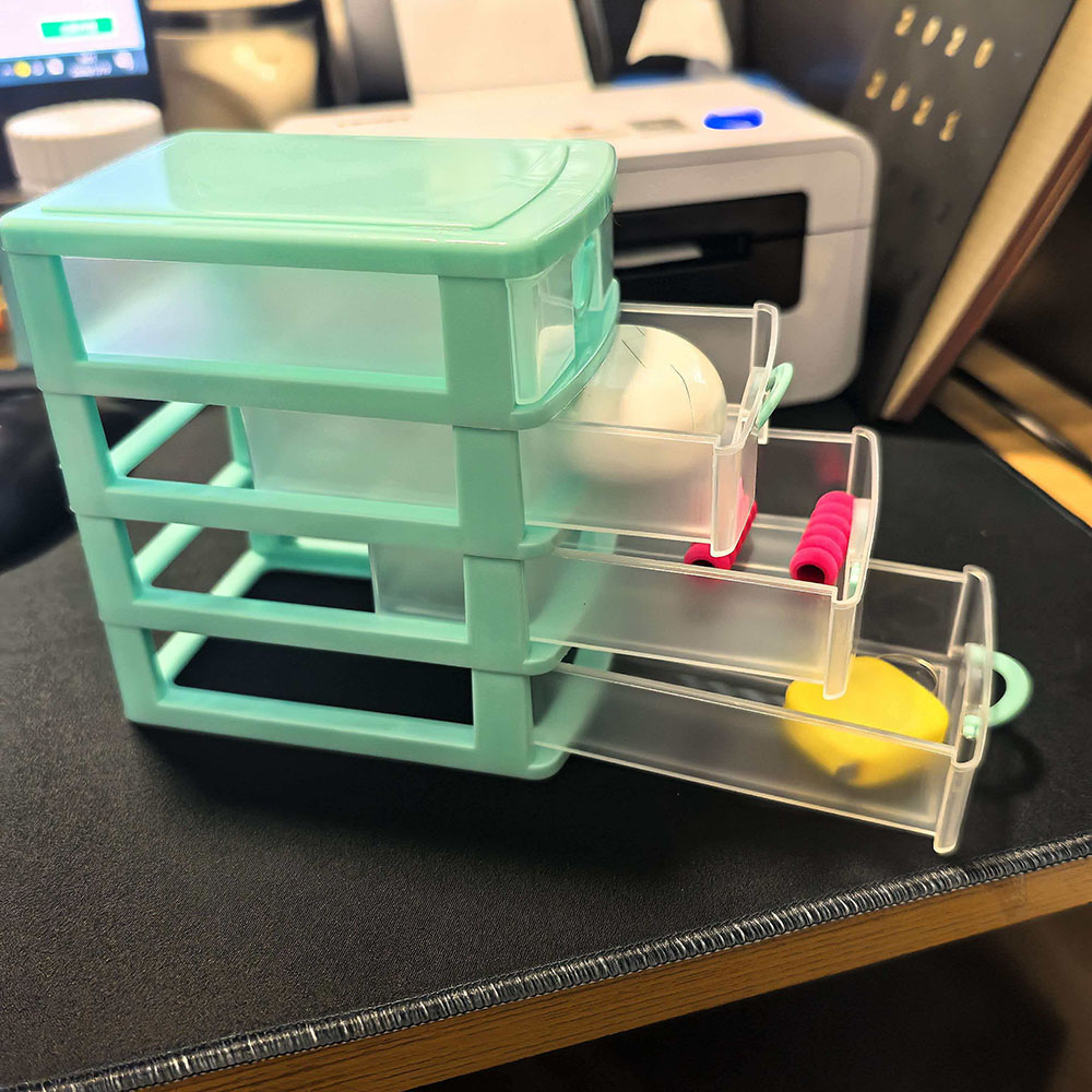 Token Tray Organizer - Vierschichtige Schmuckaufbewahrungsbox im Schubladenstil, Strass-Aufbewahrungsbox, Transparente