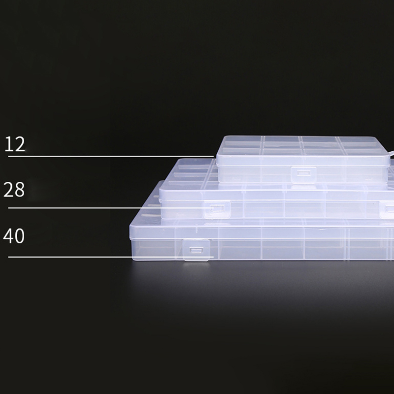 Token Tray Organizer - Tragbare transparente Aufbewahrungsbox 40/12/28 Gitter Kunststoff