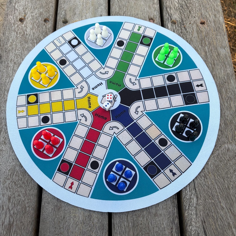 Board Game Ludo - LUDO-Spielbrett für 6 Spieler, große Größe