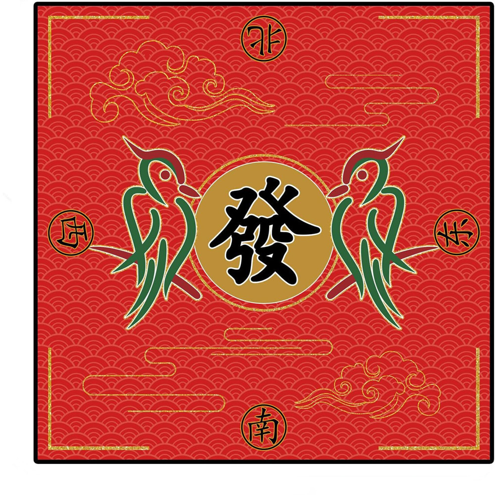 Board Game Mahjong - Hochwertige Mahjong-Matte aus Gummi, langlebig, wasserdicht,
