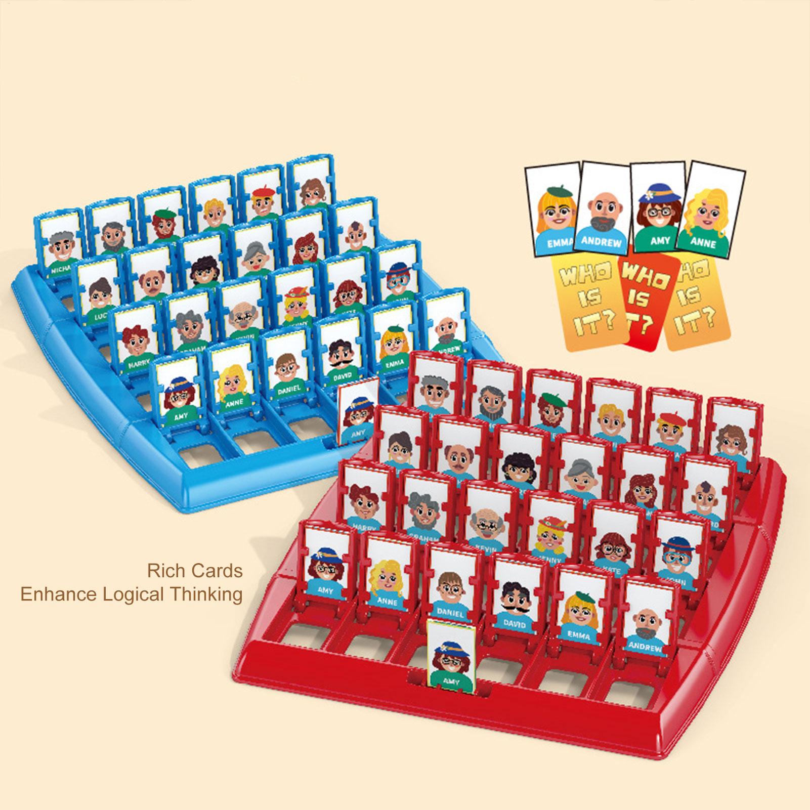 Board Game Who Is It - Wer bin ich? Brettspiel Gedächtnis-Logik-Kartenspiel Lehrreiches
