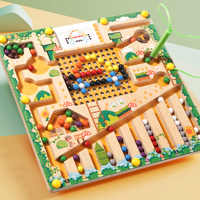 Board Game Nature - Magnetische Sortierspiele Montessori Puzzle Spielzeug Labyrinth