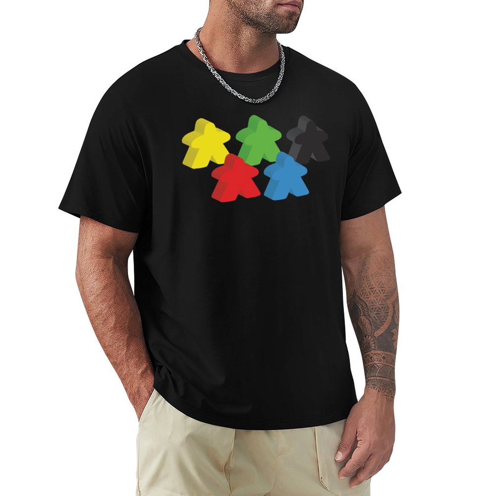 Meeple Token Set - Set mit 5 Meeples (Brettspielfiguren) T-Shirt