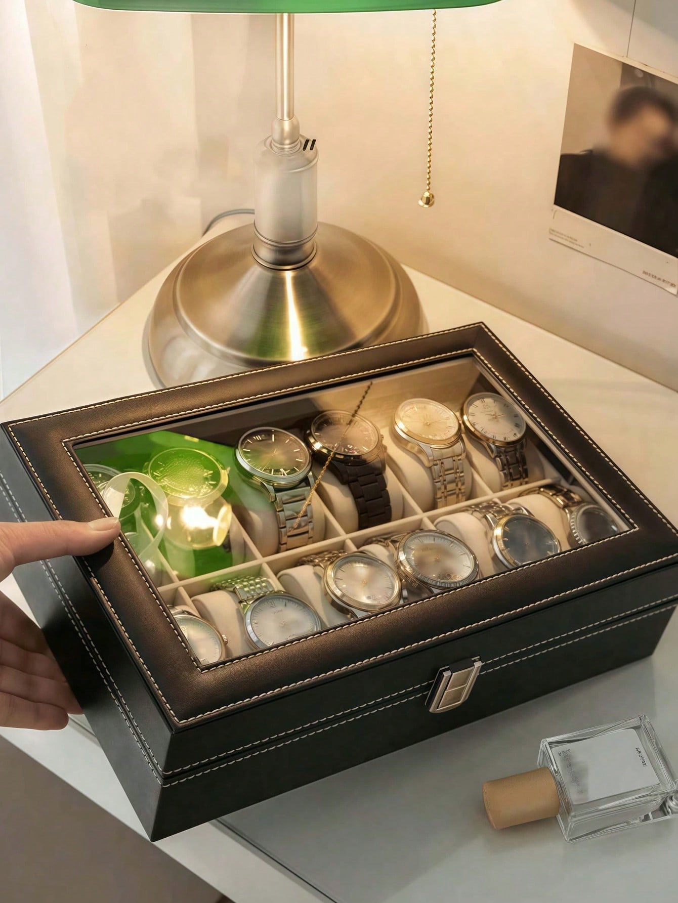 Leder-Uhrenbox mit Schloss, Gr – Token Tray Organizer Bewertung und Preis