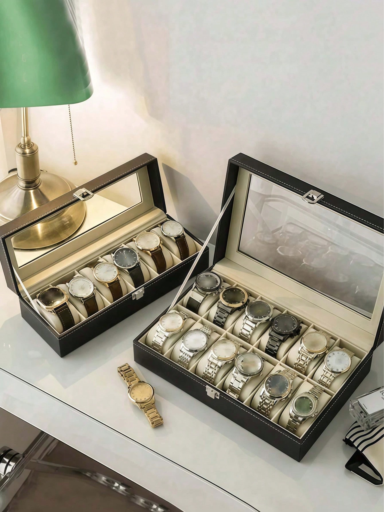 Leder-Uhrenbox mit Schloss, Gr – Token Tray Organizer Bewertung und Preis